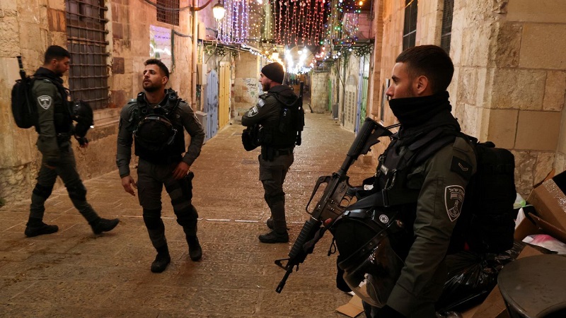Palestinian man shot dead in disputed circumstances near Jerusalem’s al-Aqsa compound.